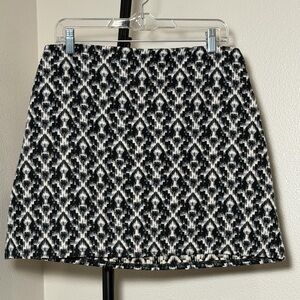 Elegant Black and White Patterned Skirt